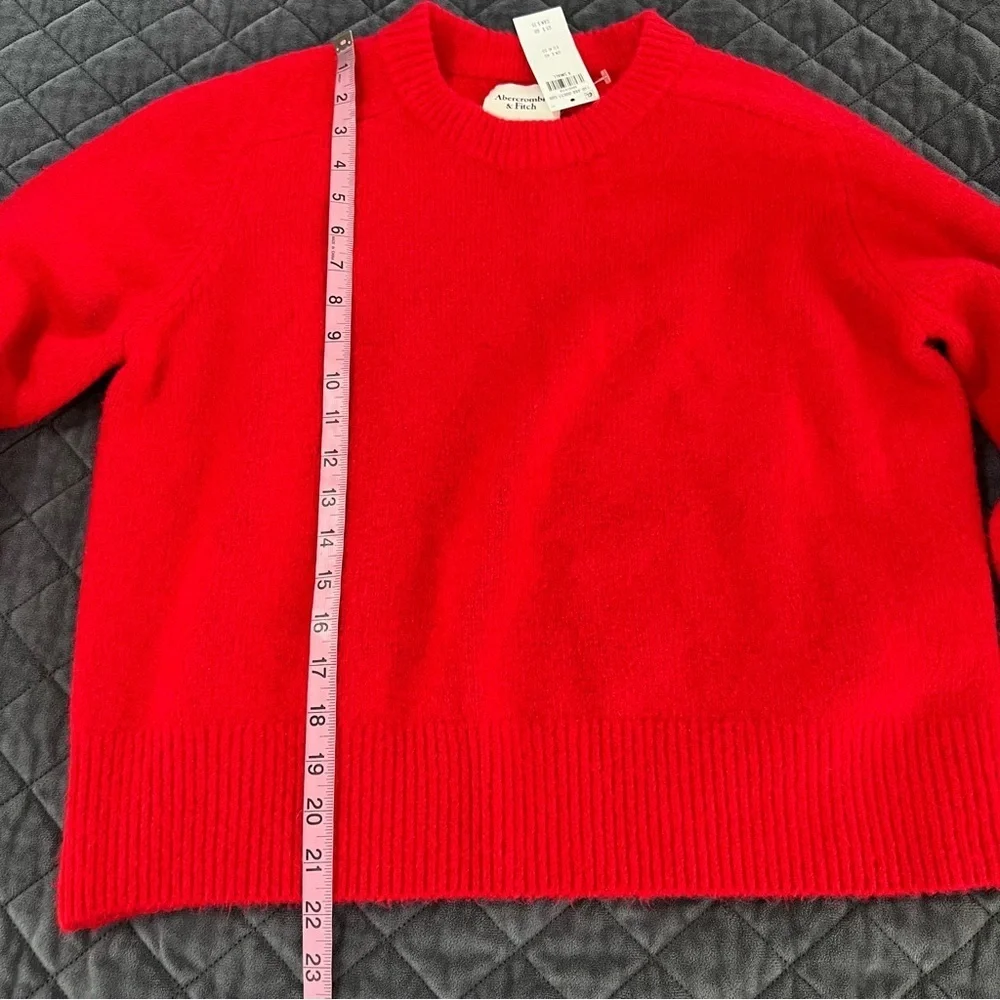 Abercrombie & Fitch The A&F Madeline Crew Sweater Women's XS Red Oversized